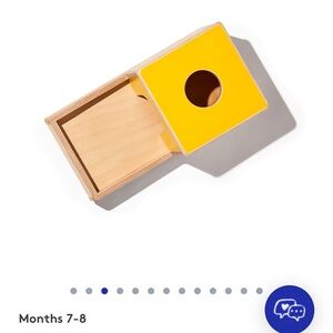 Lovevery Yellow Wooden Toy Box